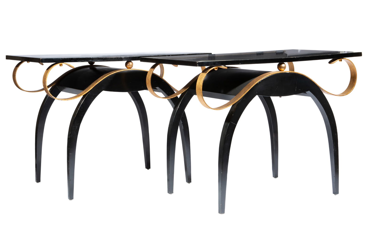 French Art Moderne Wood and Metal Table Lamps (1 of 2)