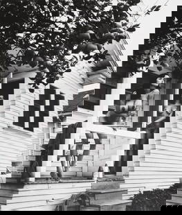 Helmut Newton (German/Australian, 1920-2004): Helmut Newton (German/Australian, 1920-2004), "Two Playmates on Back Porch with Lemon Tree, L.A.", negative creation date 1986, print date 1990, gelatin silver print, pencil-signed, titled, dated and