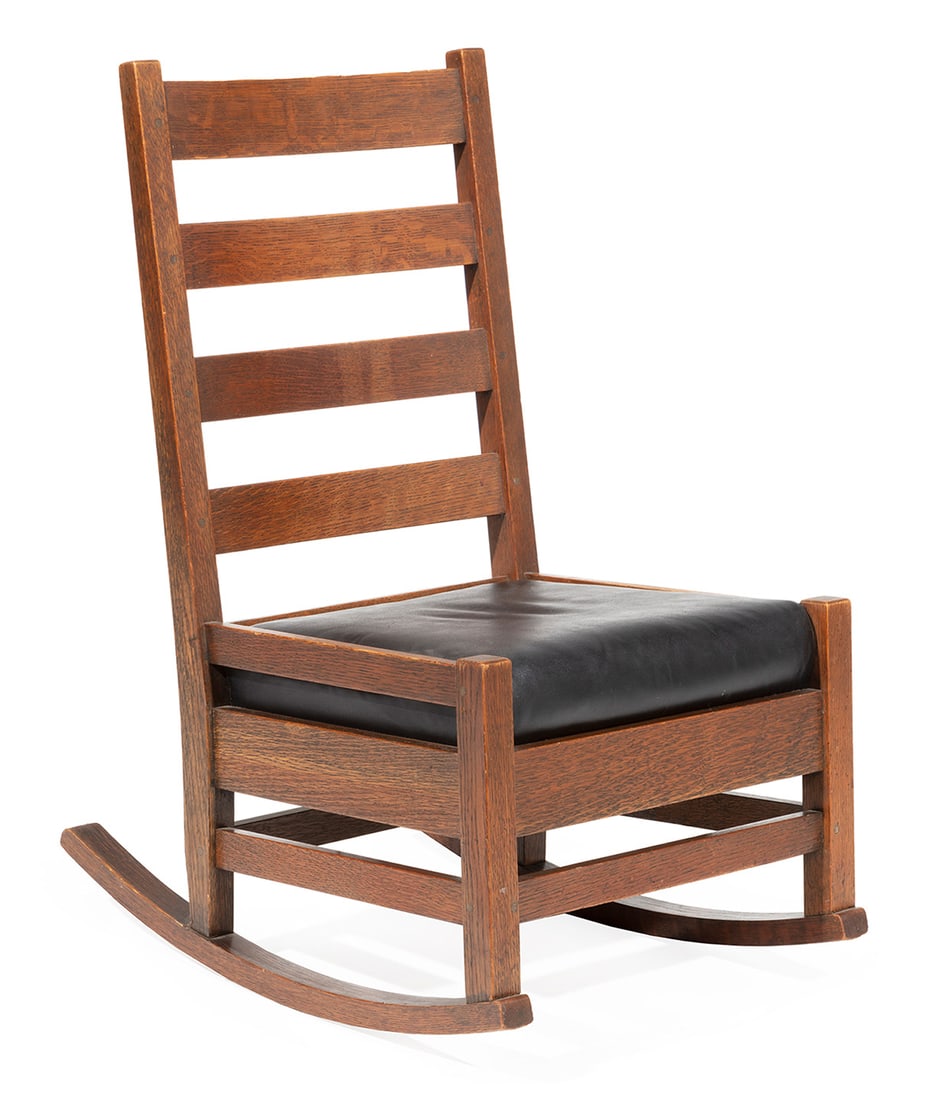 American Arts and Crafts Oak Rocking Chair (1 of 3)