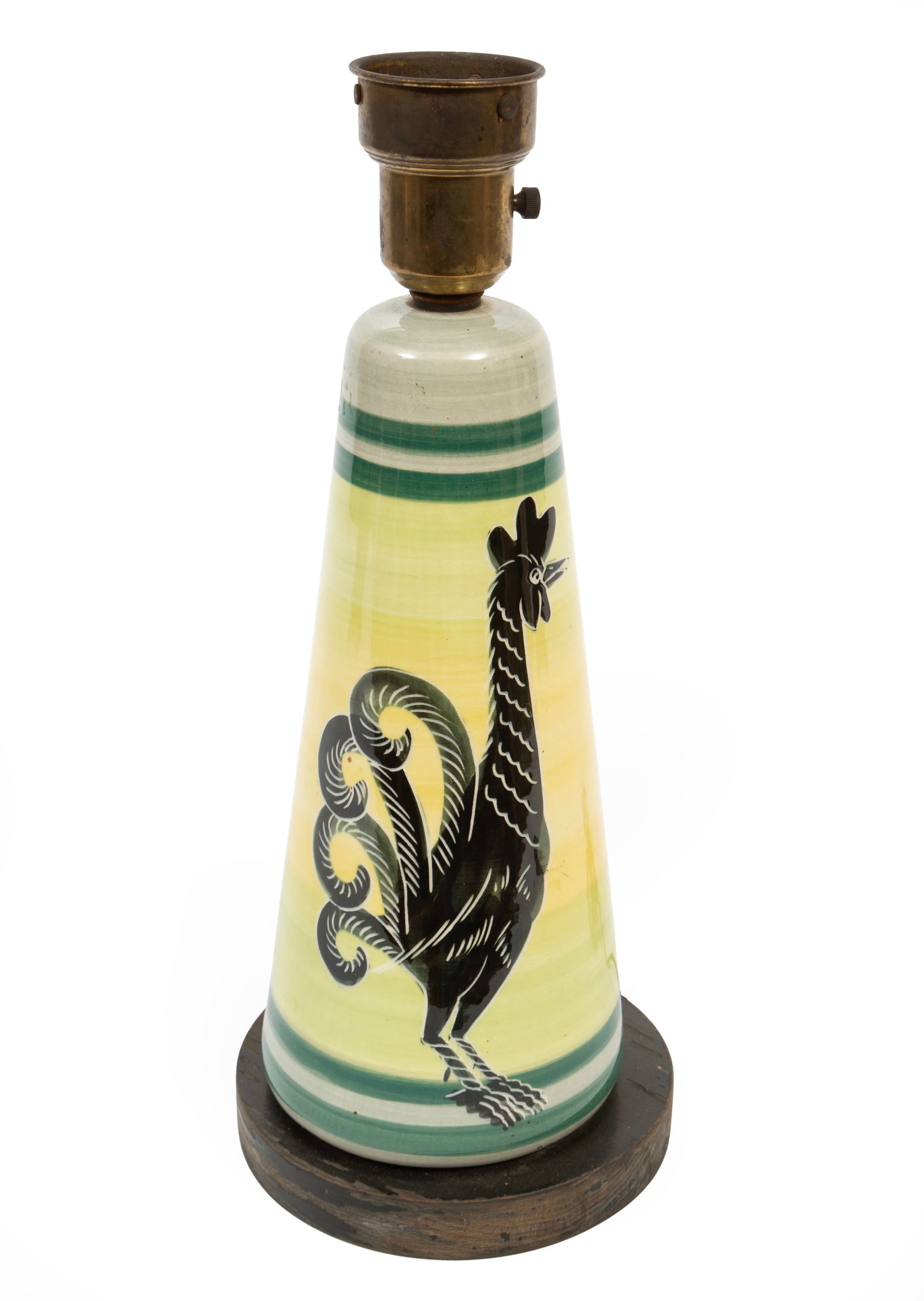 Mid-Century Modern Ceramic Lamp, signed Kleiner (1 of 3)