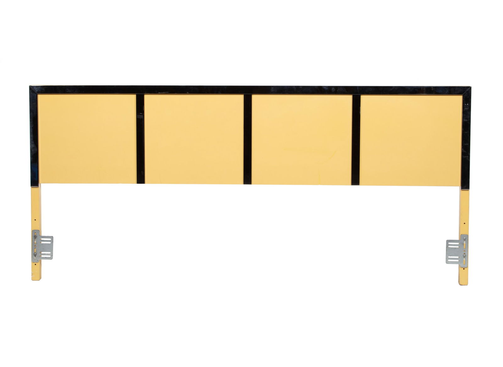 John Stuart Yellow Lacquer, Metal King Headboard (1 of 1)