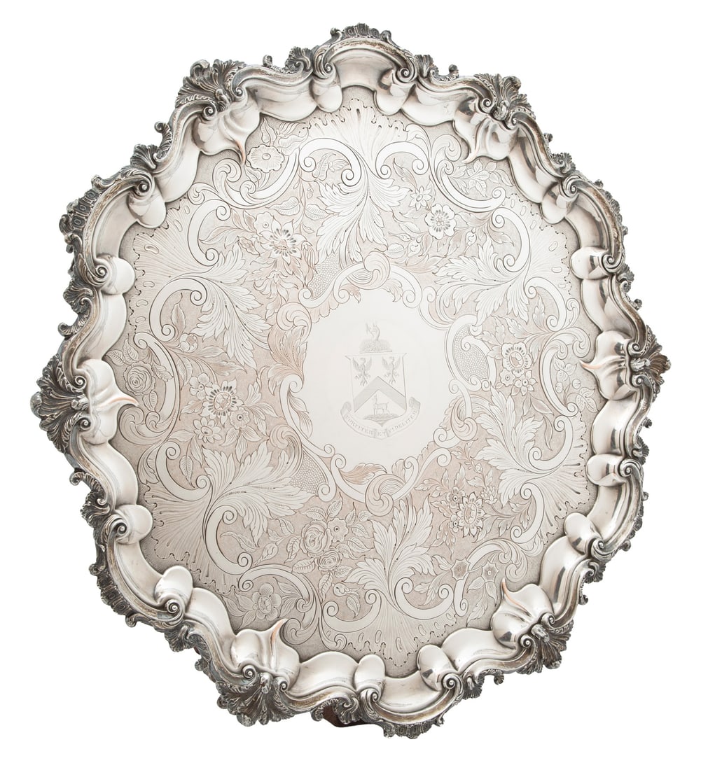 Late Georgian Sheffield Plate Footed Tray (1 of 14)