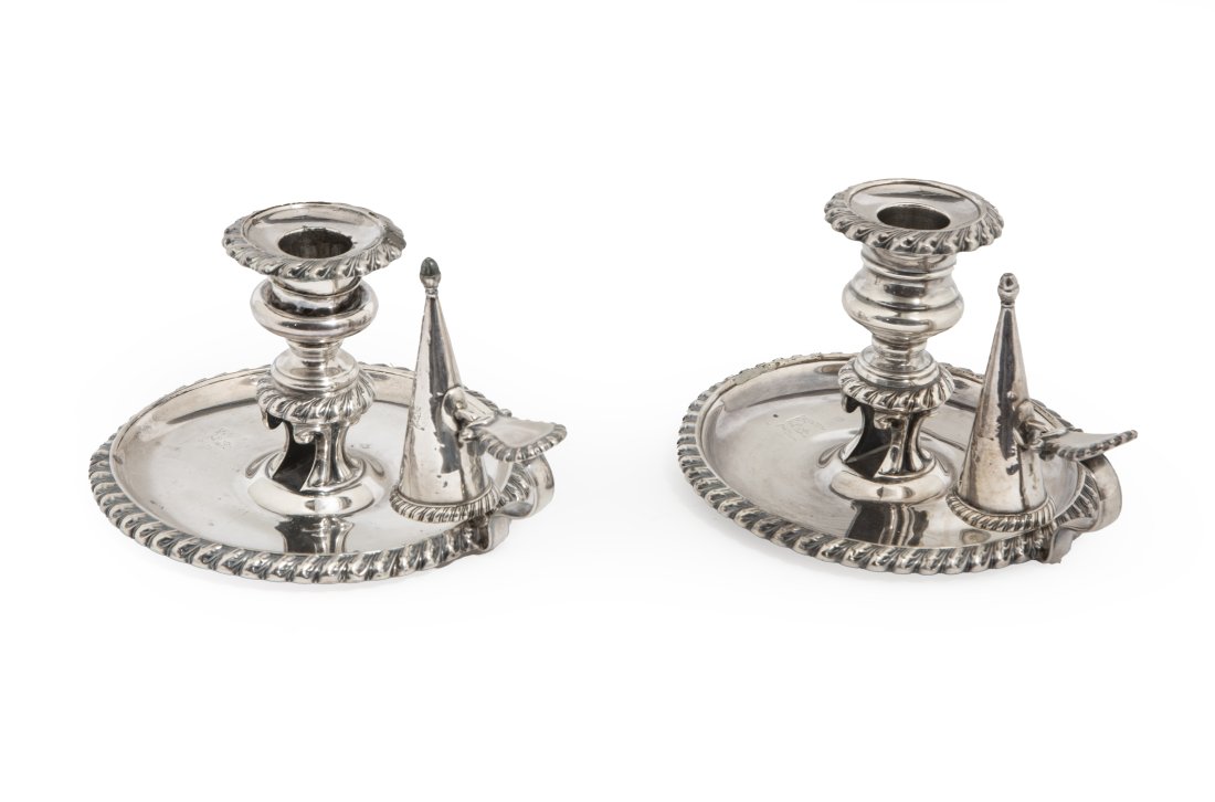 Thomas & John Settle Sterling Chamber Candlesticks (1 of 17)
