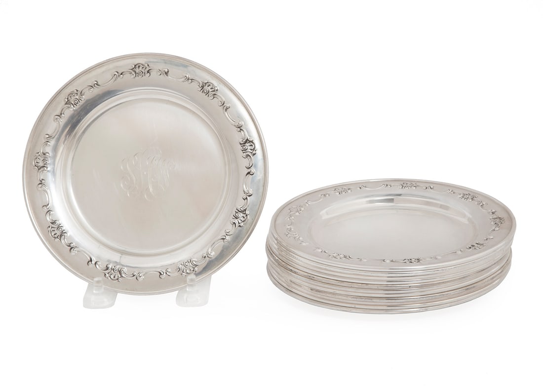 Gorham "Strasbourg" Sterling Silver Bread Plates (1 of 2)