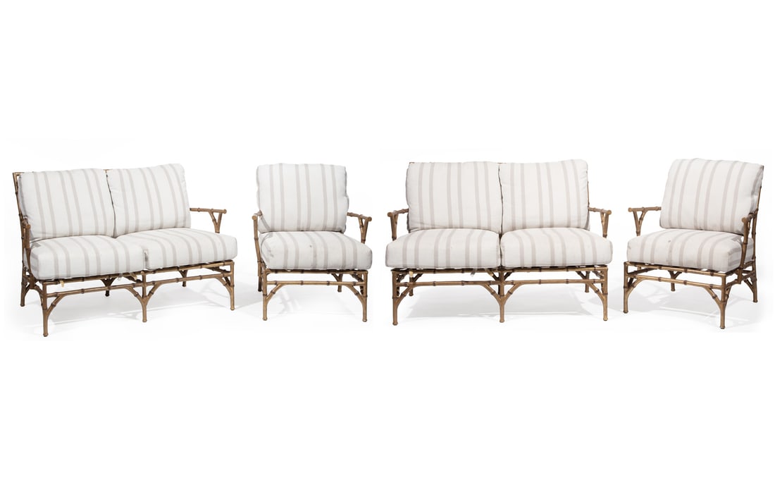 Suite of Michael Taylor Patinated Metal Furniture (1 of 5)