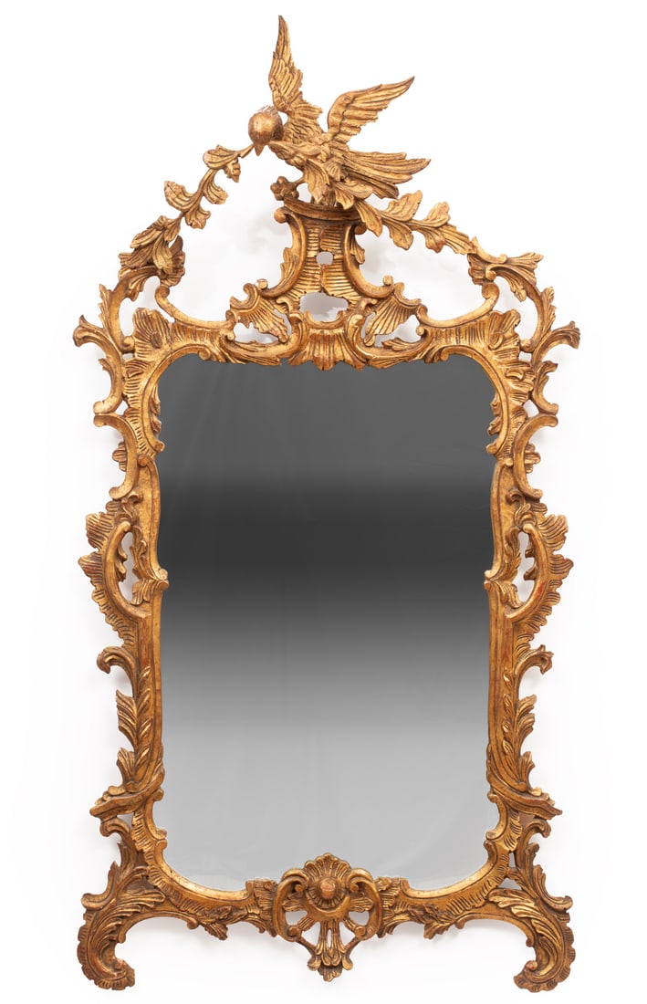 Italian Rococo-Style Carved Giltwood Mirror (1 of 12)