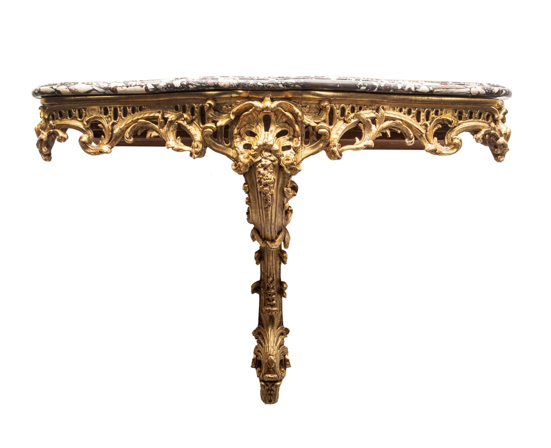 Louis XV Carved Giltwood Console (1 of 2)