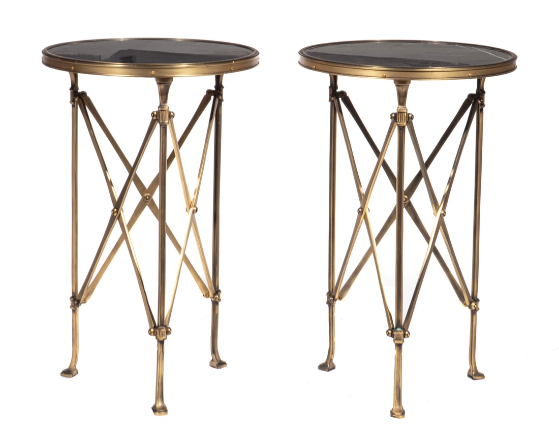 Pair of Neoclassical-Style Bronze Gueridons (1 of 11)