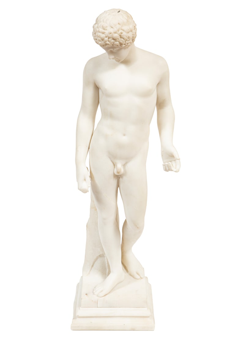 Carved Marble Figure of "Capitoline Antinous" (1 of 4)