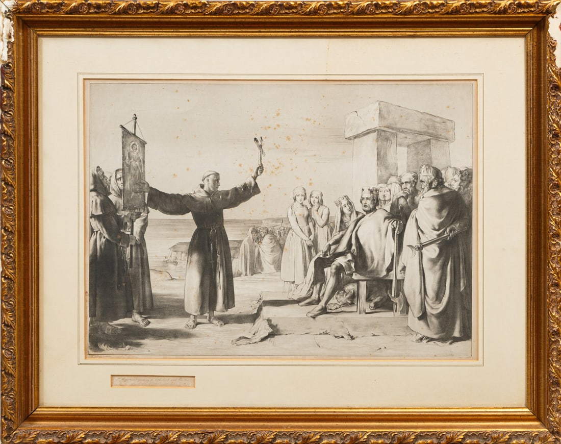 Nine Antique Lithographs of Classical Scenes (1 of 18)