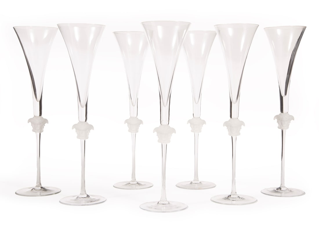 Gianni Versace For Rosenthal Champagne Flutes Auction