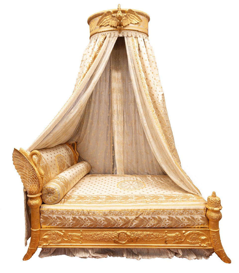 Empire-Style Giltwood Swan Bed (1 of 20)