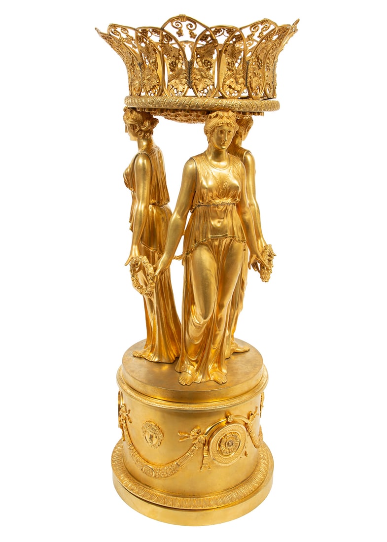 Empire Gilt-Bronze Figural Centerpiece (1 of 15)