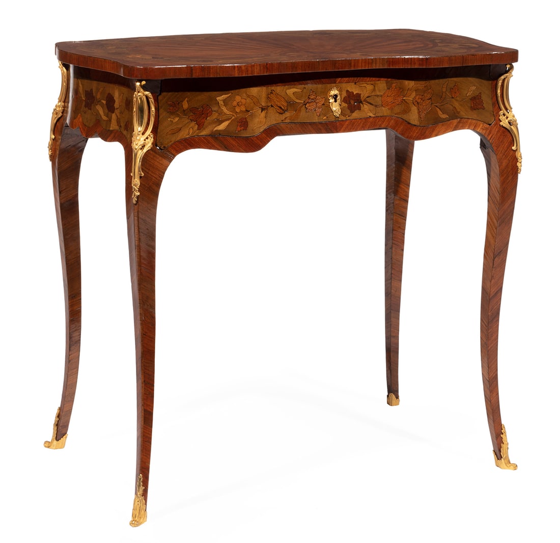 Tulipwood, Marquetry Table Mecanique (1 of 7)