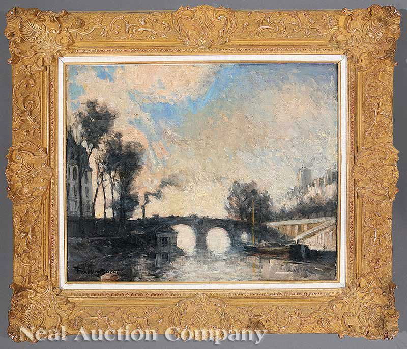 Frank Myers Boggs (American, 1855-1926): Frank Myers Boggs (American, 1855-1926), "The Seine", oil on canvas, signed lower left, 17 1/8 in. x 22 1/8 in., framed Provenance: Private Collection, United Kingdom.