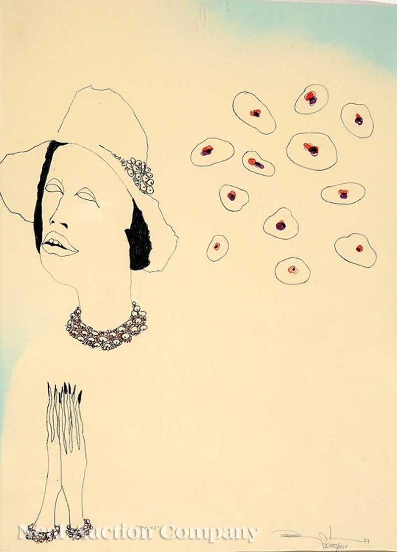 Benny Andrews (American/Georgia, 1930-2006): Benny Andrews (American/Georgia, 1930-2006), "Thanks", 1984, color lithograph, pencil-signed, dated and titled lower left, numbered XVIII/XXV (18/25), sight 21 in. x 15 1/4 in., framed