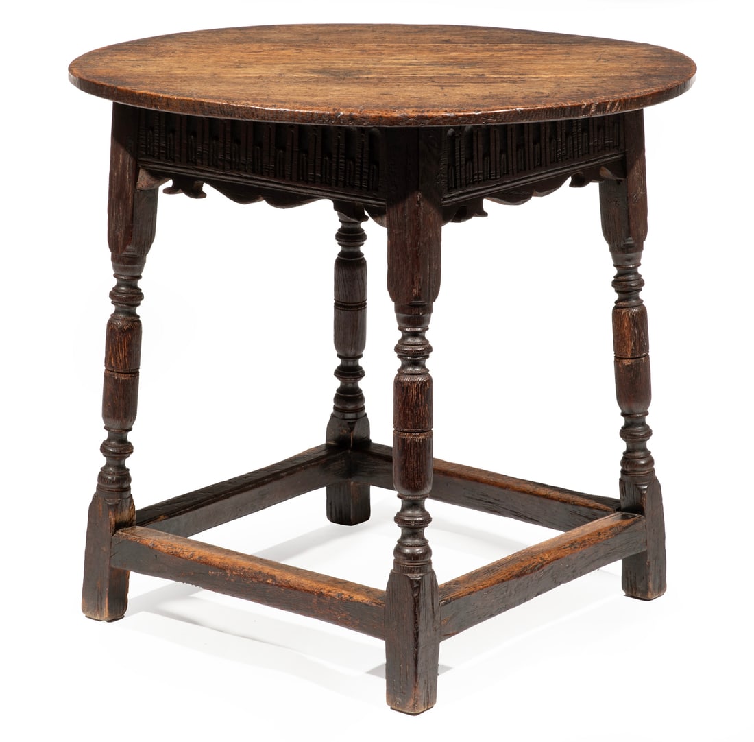 English Carved Oak Pub Table (1 of 3)