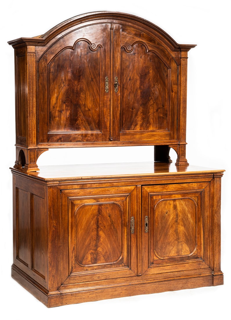 French Mixed Woods Two-Part Documents Cabinet (1 of 5)