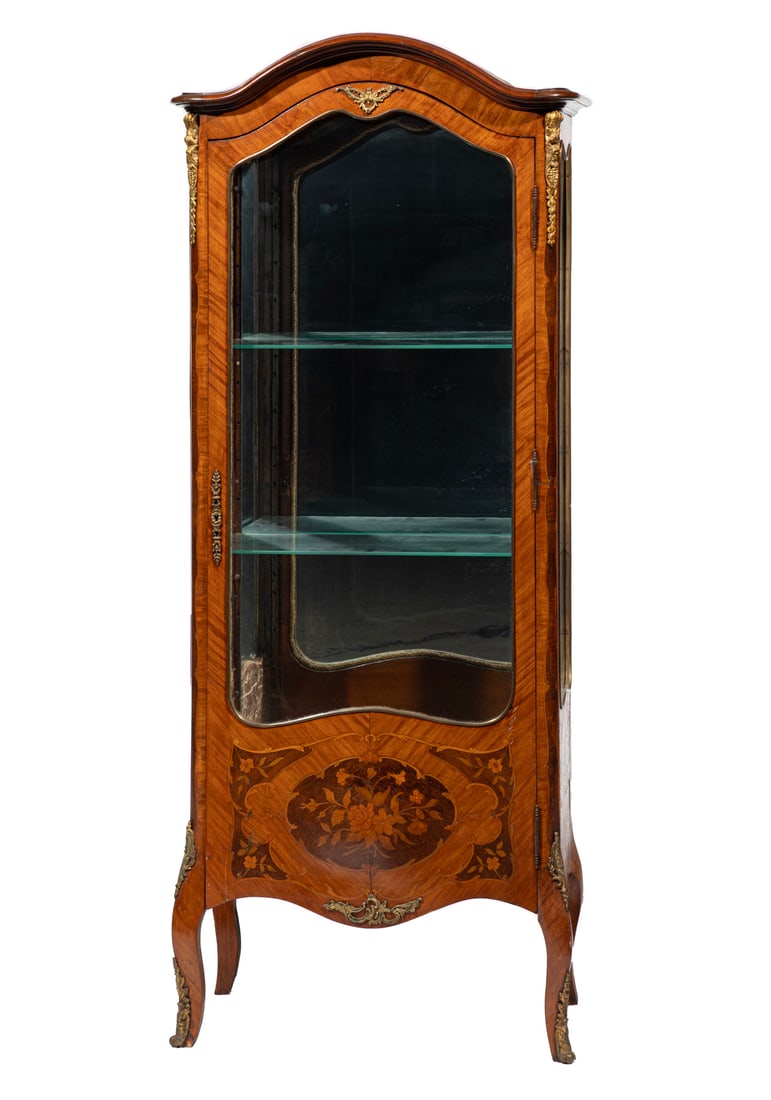 Bronze-Mounted Marquetry and Kingwood Vitrine (1 of 5)