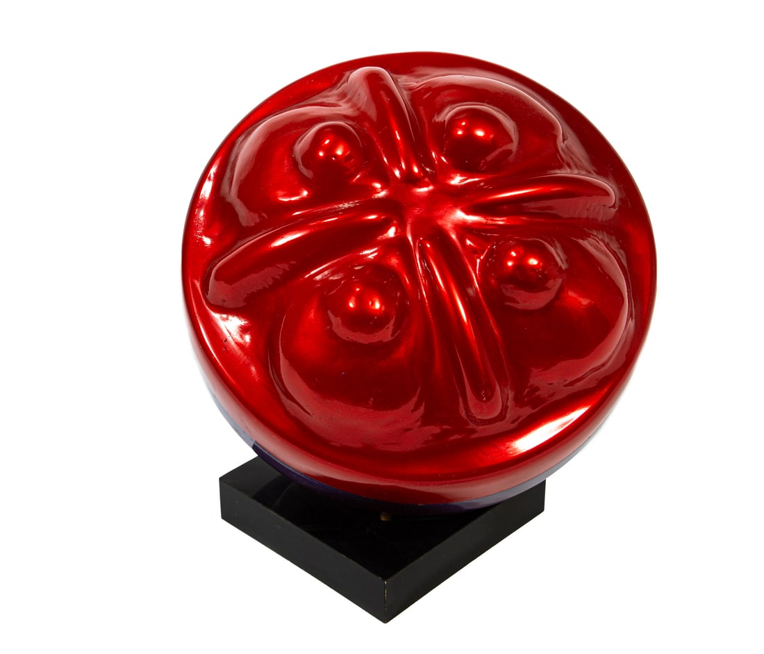 Franco Assetto (Italian, 1911-1994): Franco Assetto (Italian, 1911-1994), "Candy (Red & Purple)", 1984, molded plastic, signed and dated on base, h. 10 in., w. 11 in., d. 11 in. Provenance: The Estate of Caroline P. Ireland. Condition: O