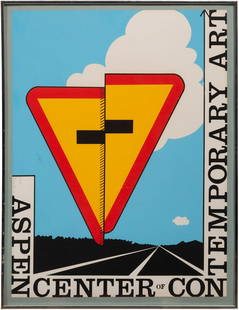 Allan D'Arcangelo (American/New York, 1930-1998): Allan D'Arcangelo (American/New York, 1930-1998), "Aspen Center of Contemporary Art", 1967, silkscreen, pencil-signed, dated, numbered "45/200" and blind stamped "Chiron Press, New York, NY" mid-left,