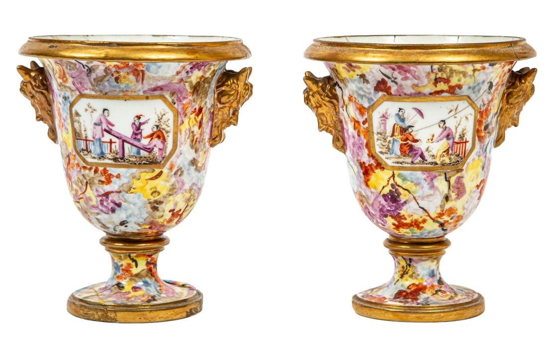 Pair Porcelain Vases (1 of 3)