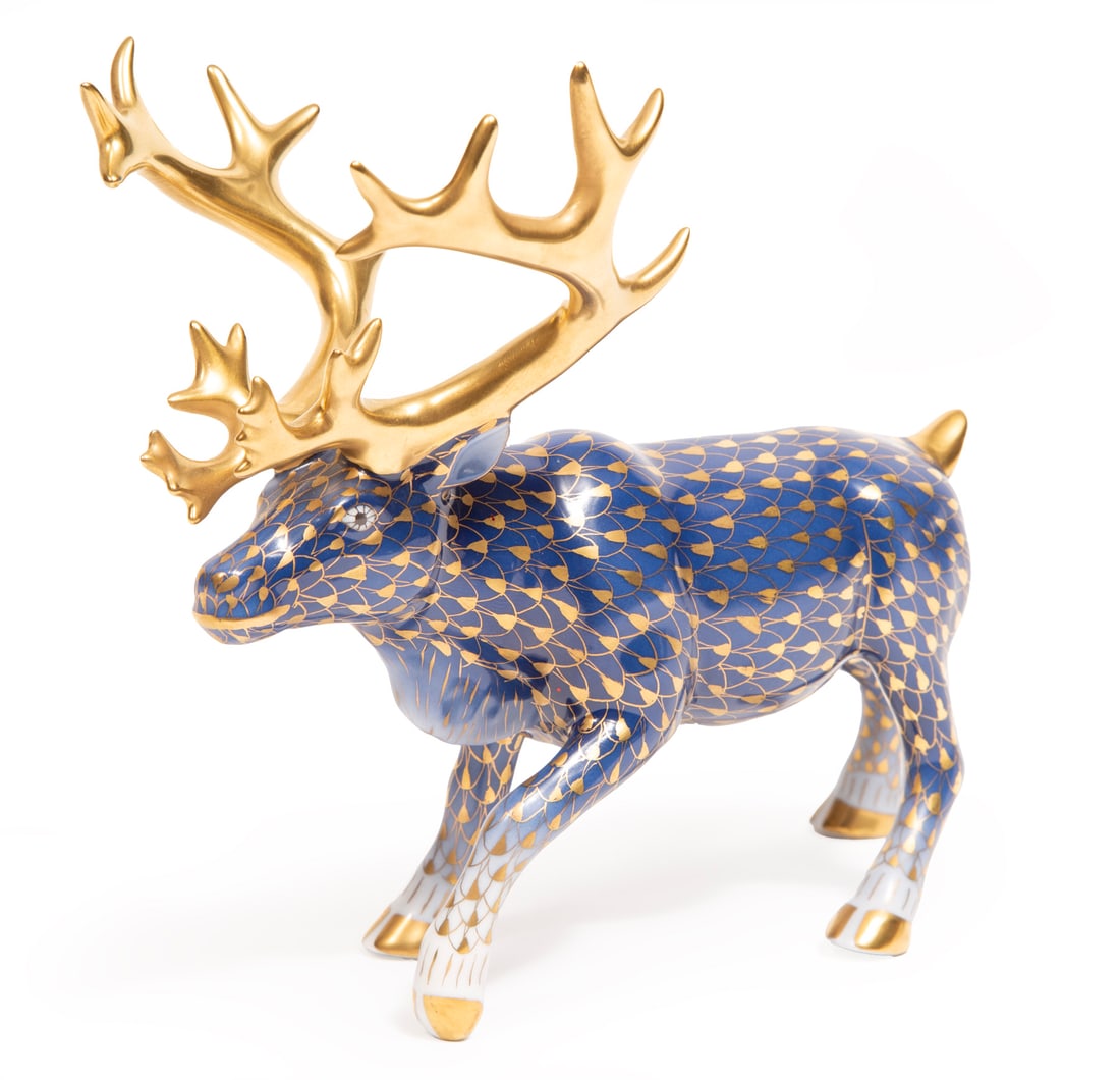 Herend Porcelain Gold Fishnet Figure (1 of 4)