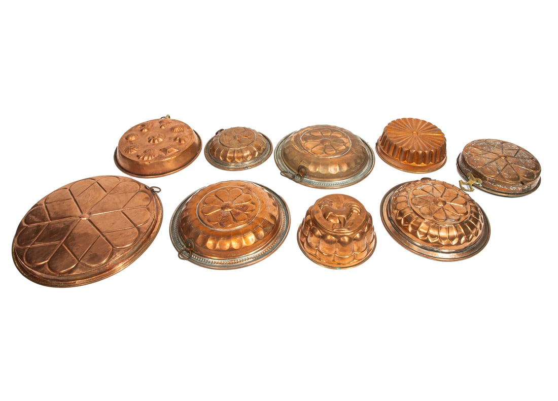 Nine Copper Cooking Molds (1 of 4)