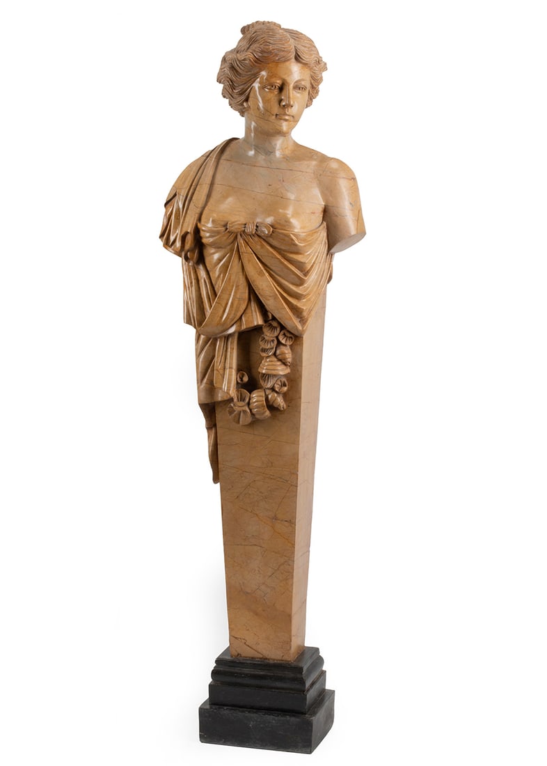 Italian Sienna Marble Female Term (1 of 4)