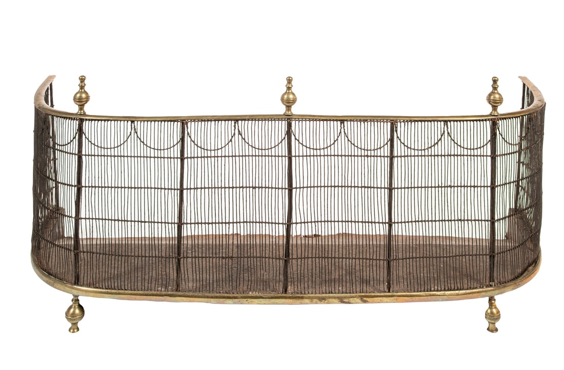 English Brass and Wirework Fire Fender (1 of 1)
