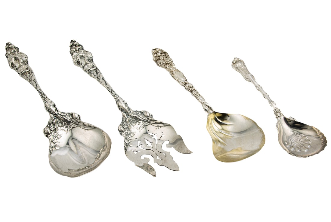 American Victorian Sterling Silver Serving Pieces (1 of 6)