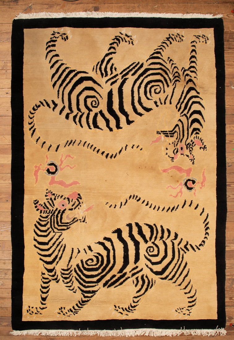 Modern Carpet with Tiger Motif (1 of 1)