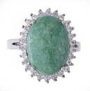 Sterling Silver and Emerald Ring