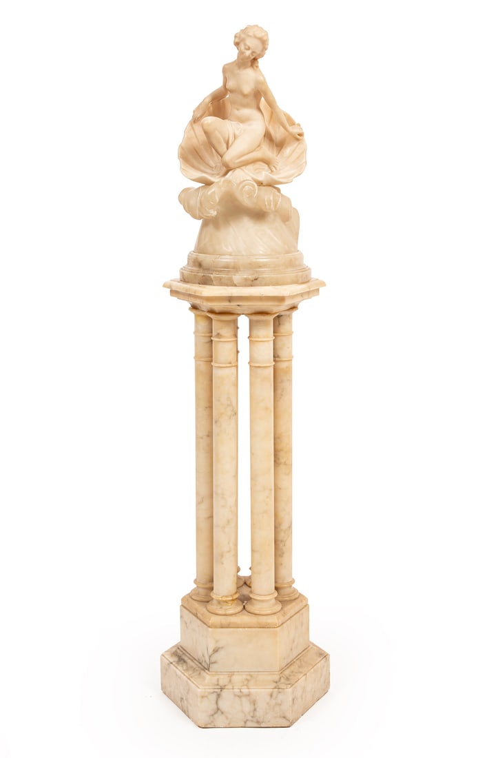 Carved Alabaster Figure of the Birth of Venus (1 of 4)