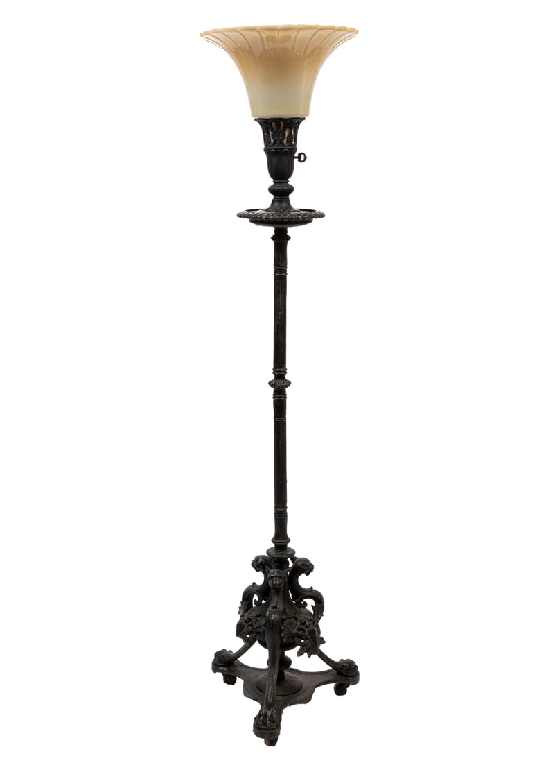 Continental Painted Metal Floor Lamp (1 of 2)
