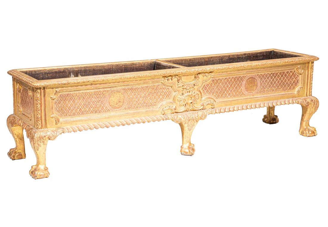 Large Georgian Carved Giltwood Jardiniere (1 of 4)