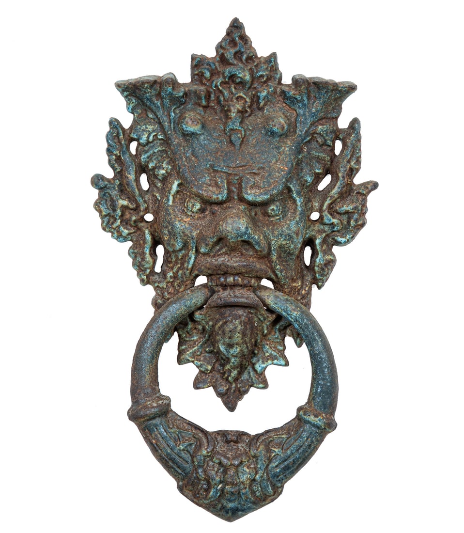 Antique Cast Iron Figural Door Knocker (1 of 2)