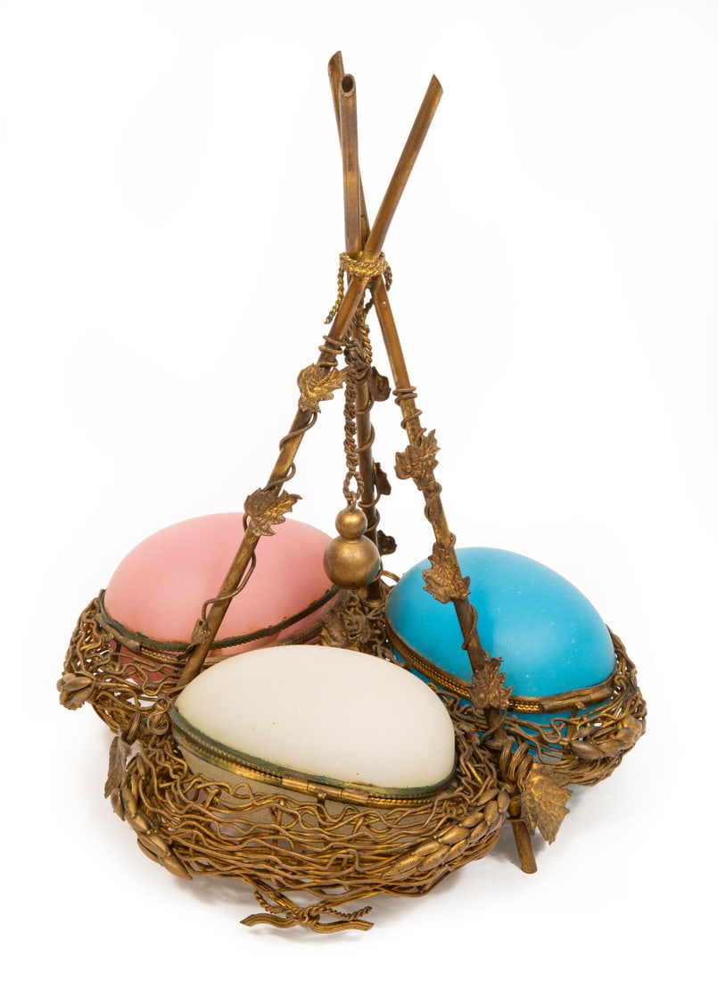 French Opaline and Bronze Nesting Boxes (1 of 4)