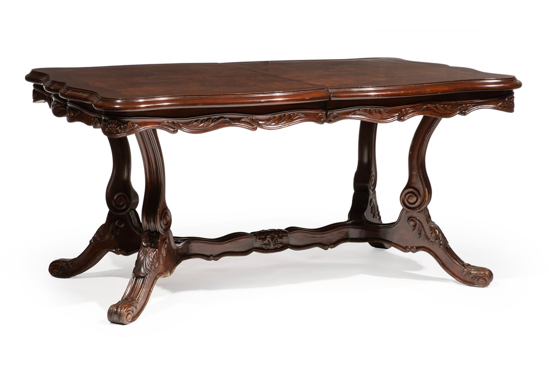 Art Nouveau-Style Inlaid Mahogany Dining Table (1 of 5)