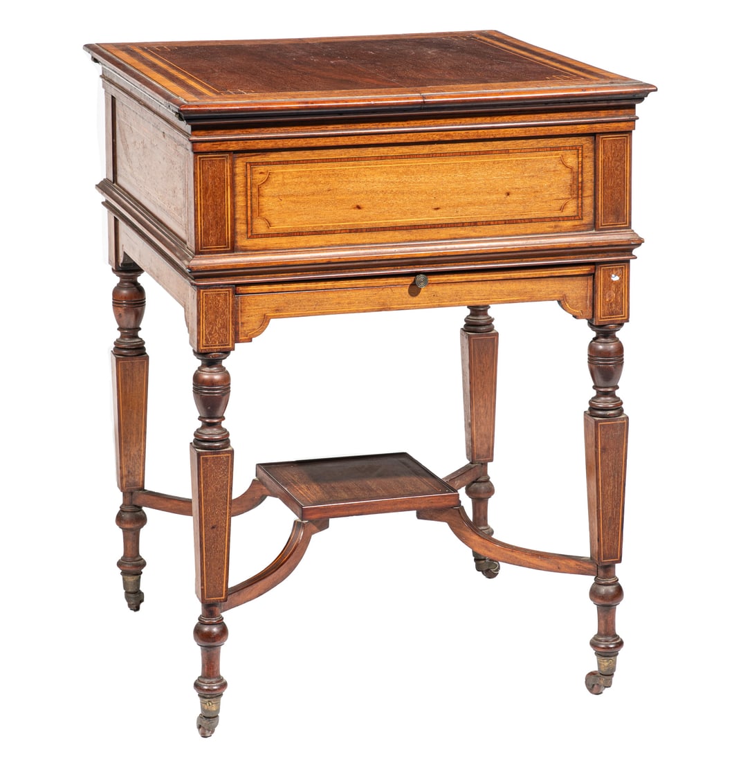 Inlaid, Banded Satinwood and Mahogany Dumbwaiter (1 of 7)