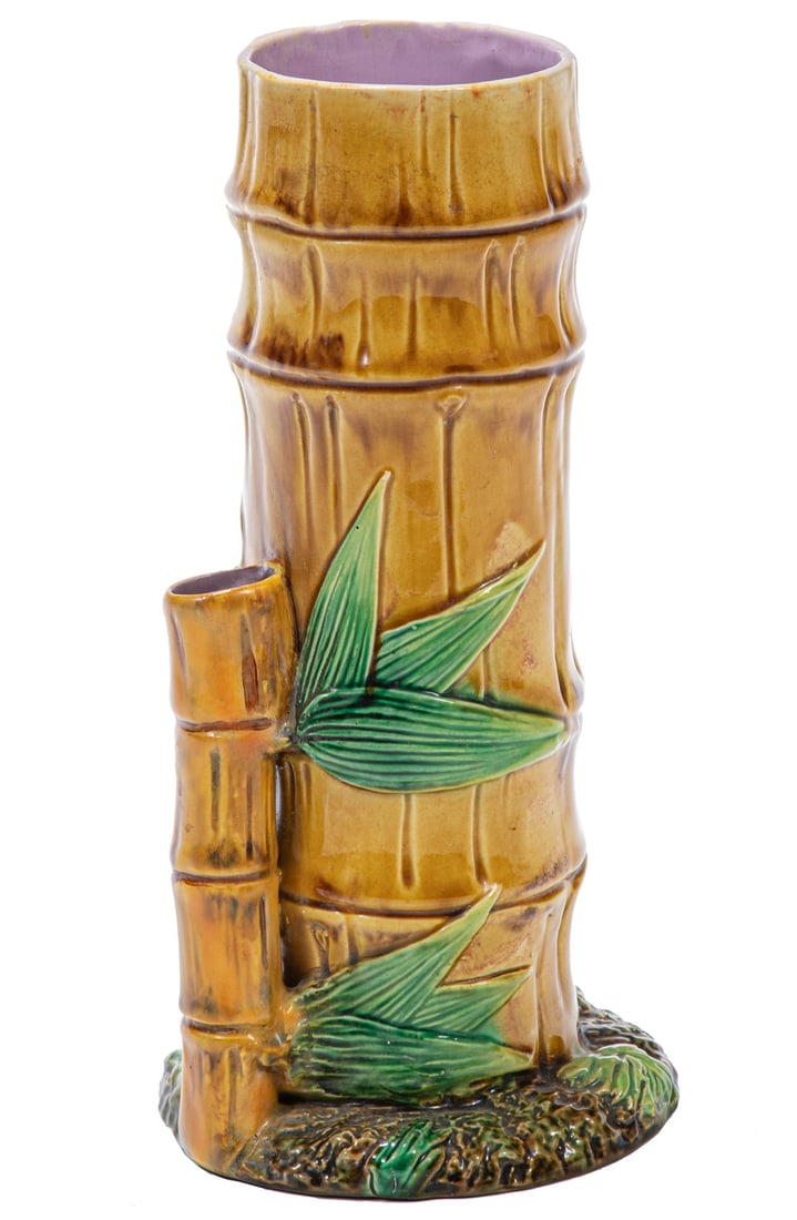George Jones Majolica "Bamboo" Vase (1 of 11)
