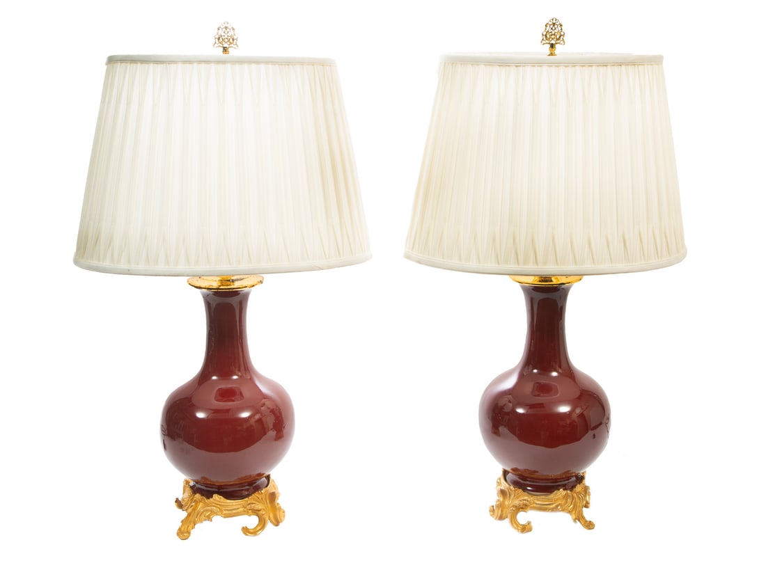 Bronze-Mounted Chinese Oxblood Porcelain Vases (1 of 13)