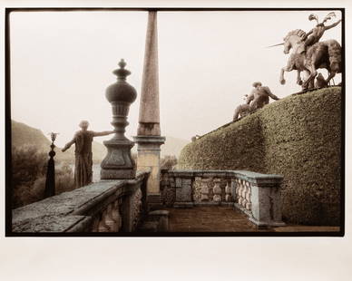 Sandra Russell Clark (American/Louisiana): Sandra Russell Clark (American/Louisiana, b. 1949), "Isola Bella, Italy", 1986/1987, 2 hand-colored gelatin silver prints from infrared film, each signed lower right, signed, titled and numbered en