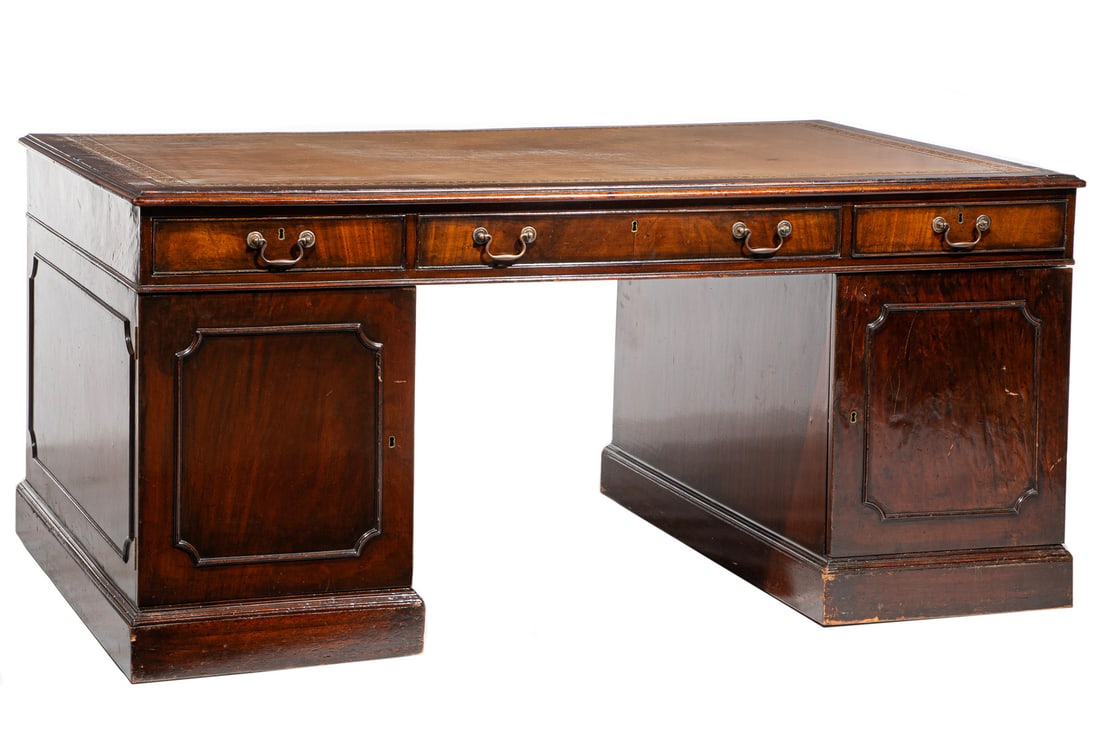 Georgian Mahogany Partners Desk (1 of 5)