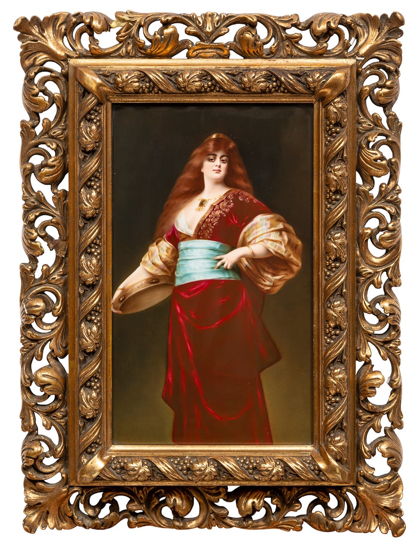 KPM Porcelain Plaque of a Gypsy Woman (1 of 3)