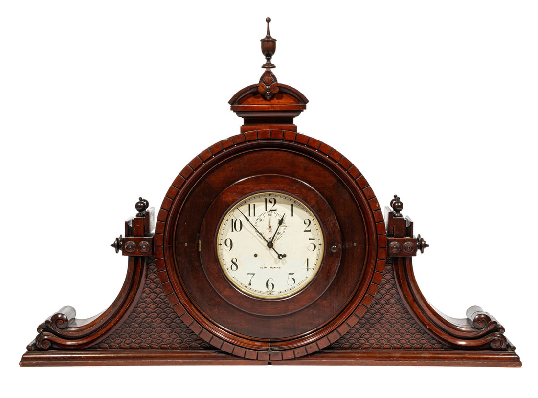 Mahogany Seth Thomas Train Station Clock (1 of 16)