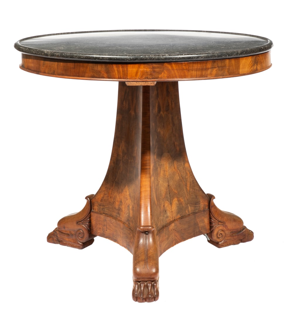 Charles X-Style Carved Fruitwood Center Table (1 of 2)