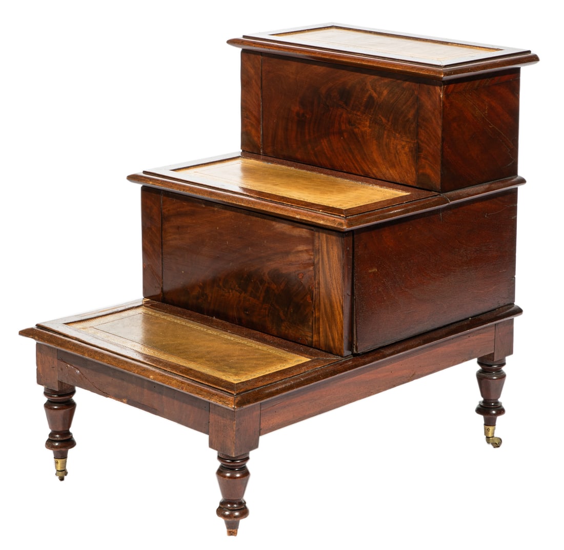 English Mahogany Bedsteps/Commode (1 of 5)