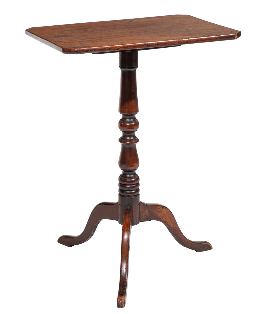 Antique English Carved Walnut Candlestand (1 of 3)