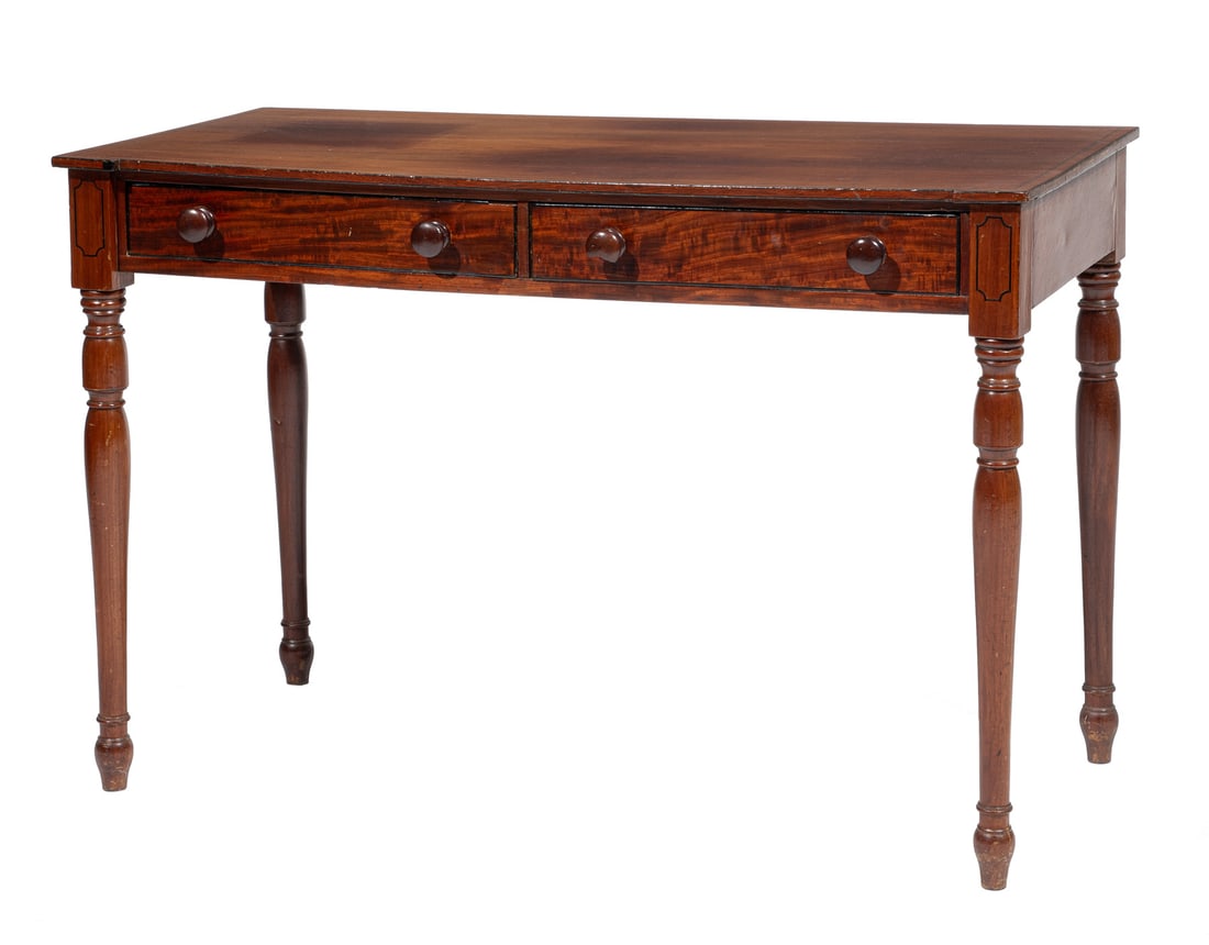 Antique English Inlaid Mahogany Side Table (1 of 3)